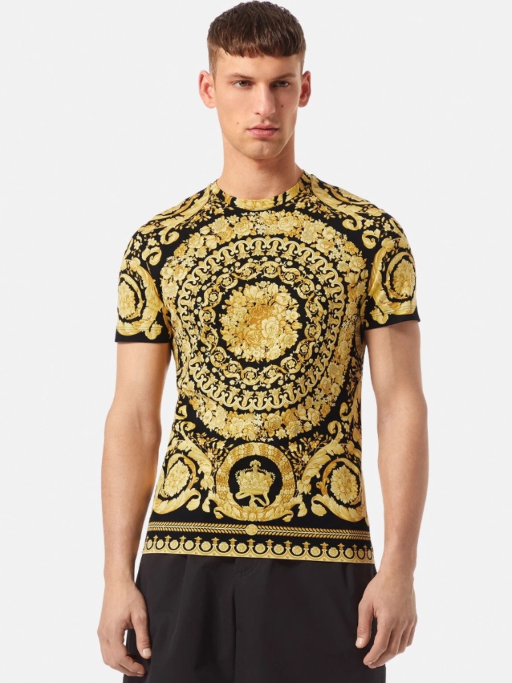 AUTHENTIC new VERSACE Baroque slim fit T-shrit for Men XL but fits like L